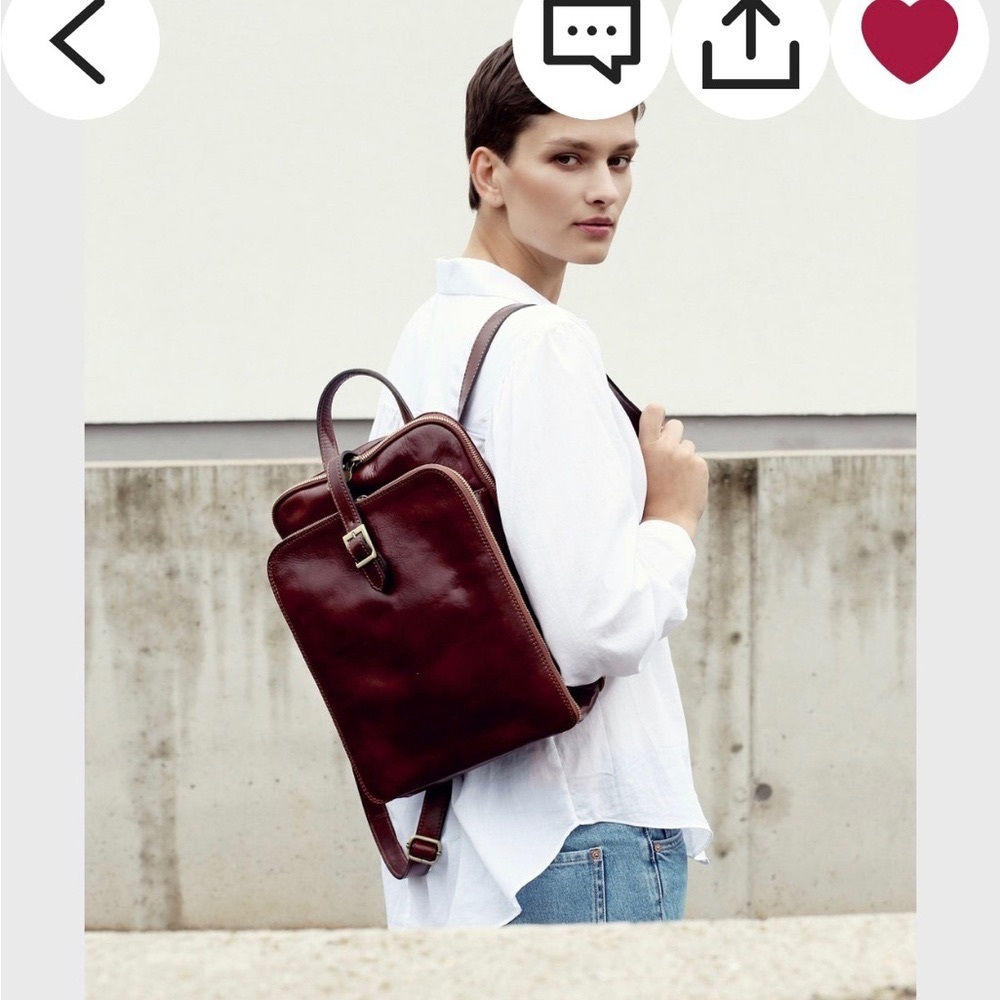 Beautiful Leather Backpack - Picture 3 of 6